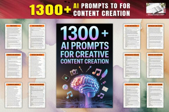 Download 1300+AI Prompts for Creative Content Cr - Premium Bundle