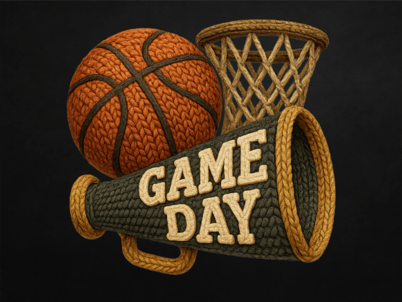 Download Game Day Basketball PNG Faux Yarn Design - Faux yarn design Collection