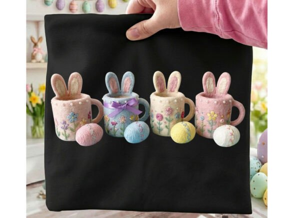Download Easter Theme Cups Faux Yarn Design Png - Faux yarn design Collection